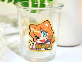 Elegant Brushed Gold Stickers for Luxury Branding – Custom Printing by Vograce