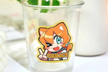 Elegant Brushed Gold Stickers for Luxury Branding – Custom Printing by Vograce