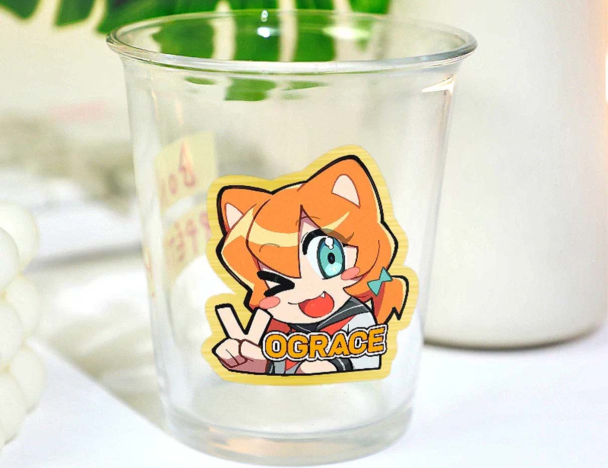 Elegant Brushed Gold Stickers for Luxury Branding – Custom Printing by Vograce