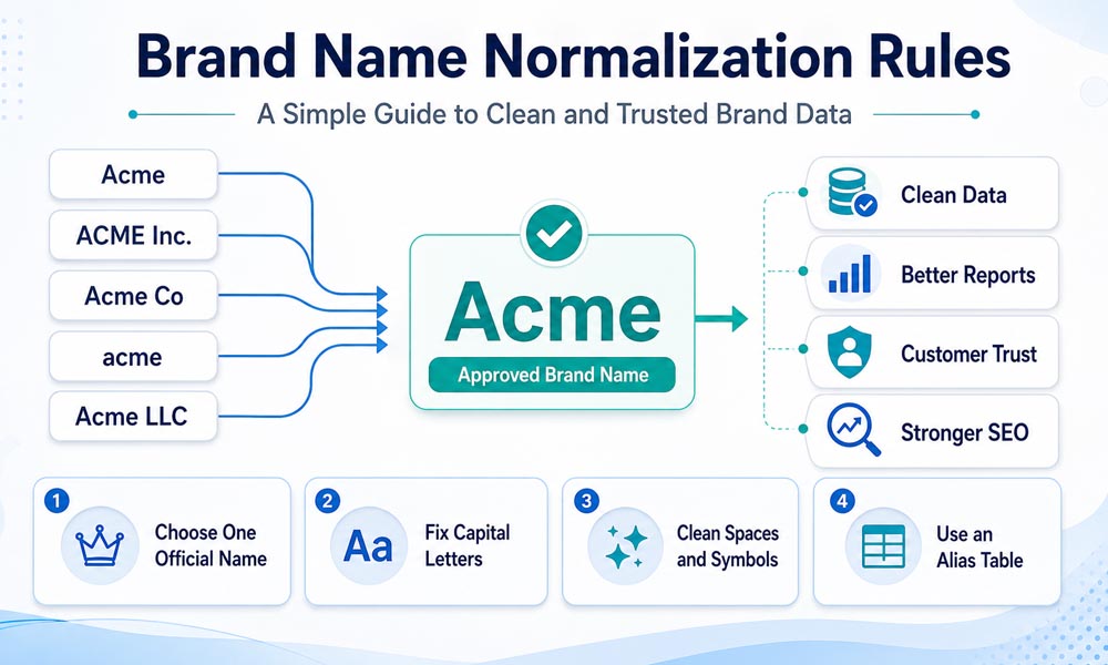 Brand Name Normalization Rules: The Simple Guide to Clean and Trusted Brand Data