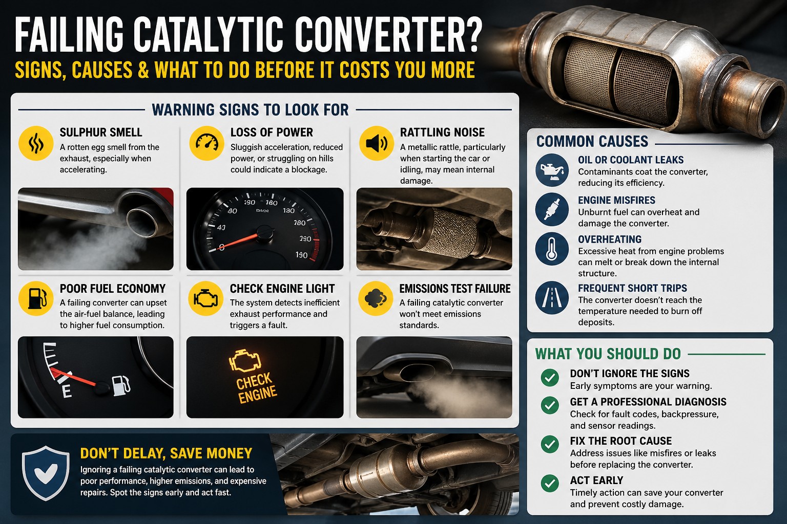 Signs of a Failing Catalytic Converter: and What to Do About It