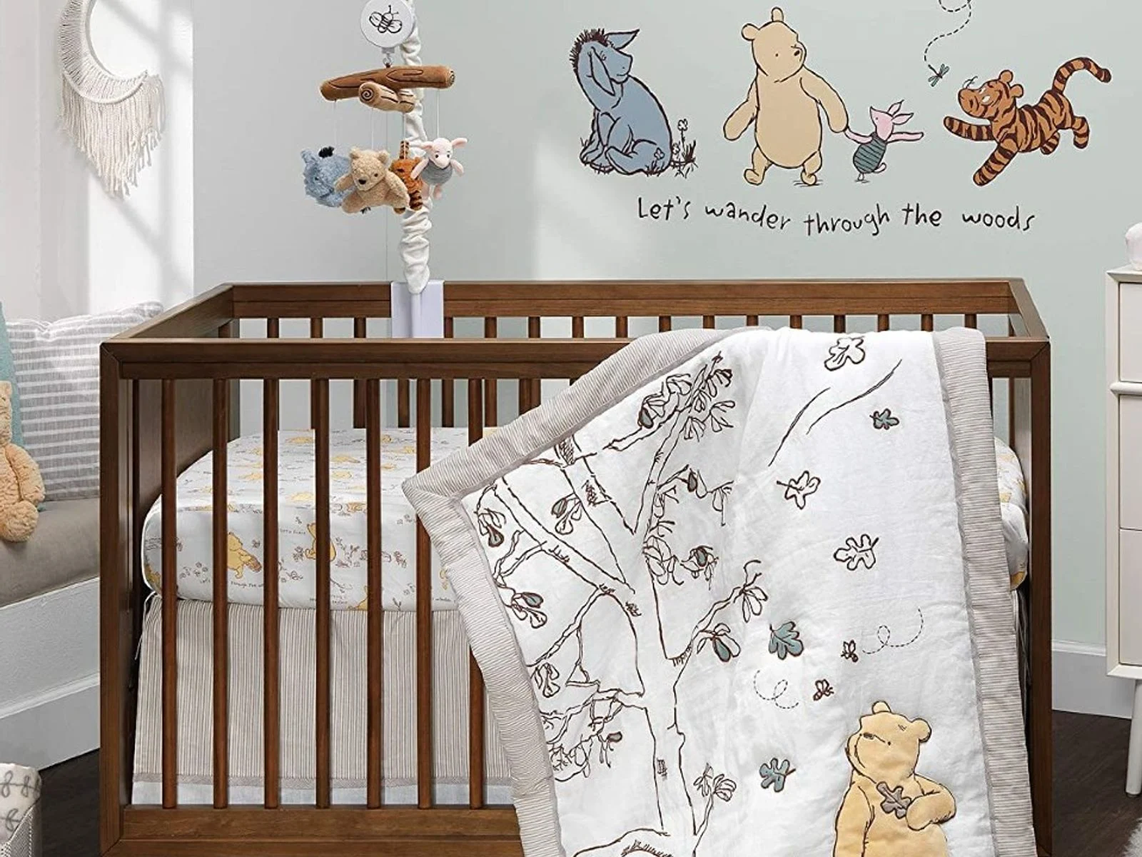 Winnie the Pooh and Christmas Bassinet Sheets