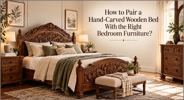 How to Pair a Hand-Carved Wooden Bed With the Right Bedroom Furniture?